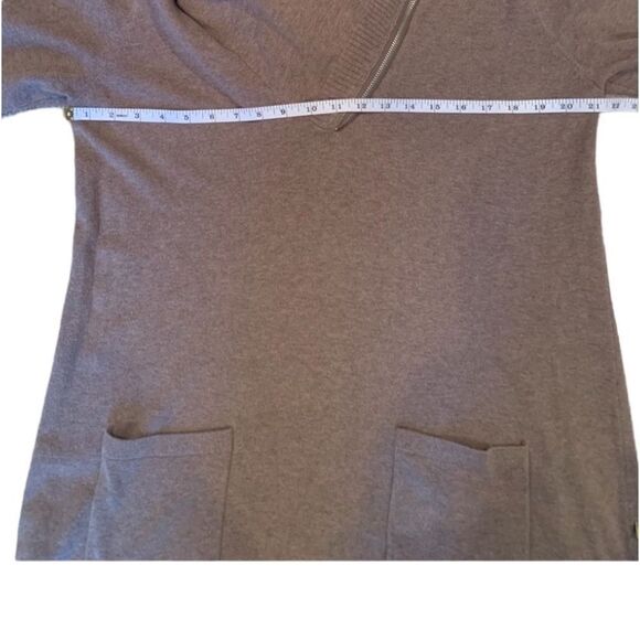 Jeanne Pierre Womens 1/4 Zip Cowl Neck Sweater Heather - Picture 5 of 6